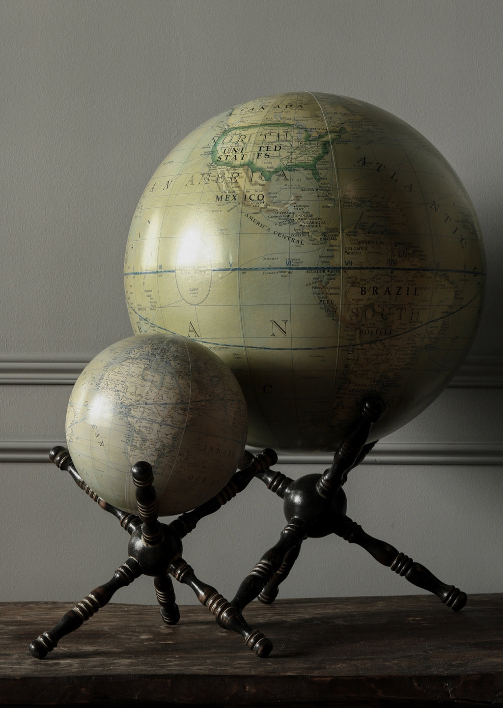 Earth globe on stand